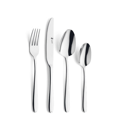 Kinderbesteck-Set von Paul Wirths, 4-teilig, aus Edelstahl, mit kindgerechtem Design für kleine Hände.