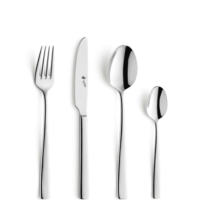 Paul Wirths PURE Besteckset, 24-teilig, besteht aus Messer, Gabel, Löffel und Teelöffel, elegant und hochwertig verarbeitet.
