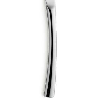 Vollheft Messer von Paul Wirths, elegantes Single Cutlery-Produkt mit geschwungener Klinge und Holzgriff, Nahaufnahme