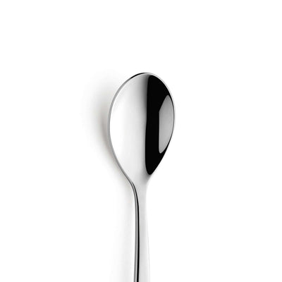 Paul Wirths SWING Kaffeelöffel aus Edelstahl, elegantes Besteckstück für Kaffee, zeigt Löffel mit geschwungenem Griff.