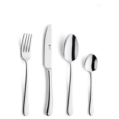 Elegantes 24-teiliges BLUES Besteckset von Paul Wirths mit Messer, Gabel, Löffel und Teelöffel aus Edelstahl.