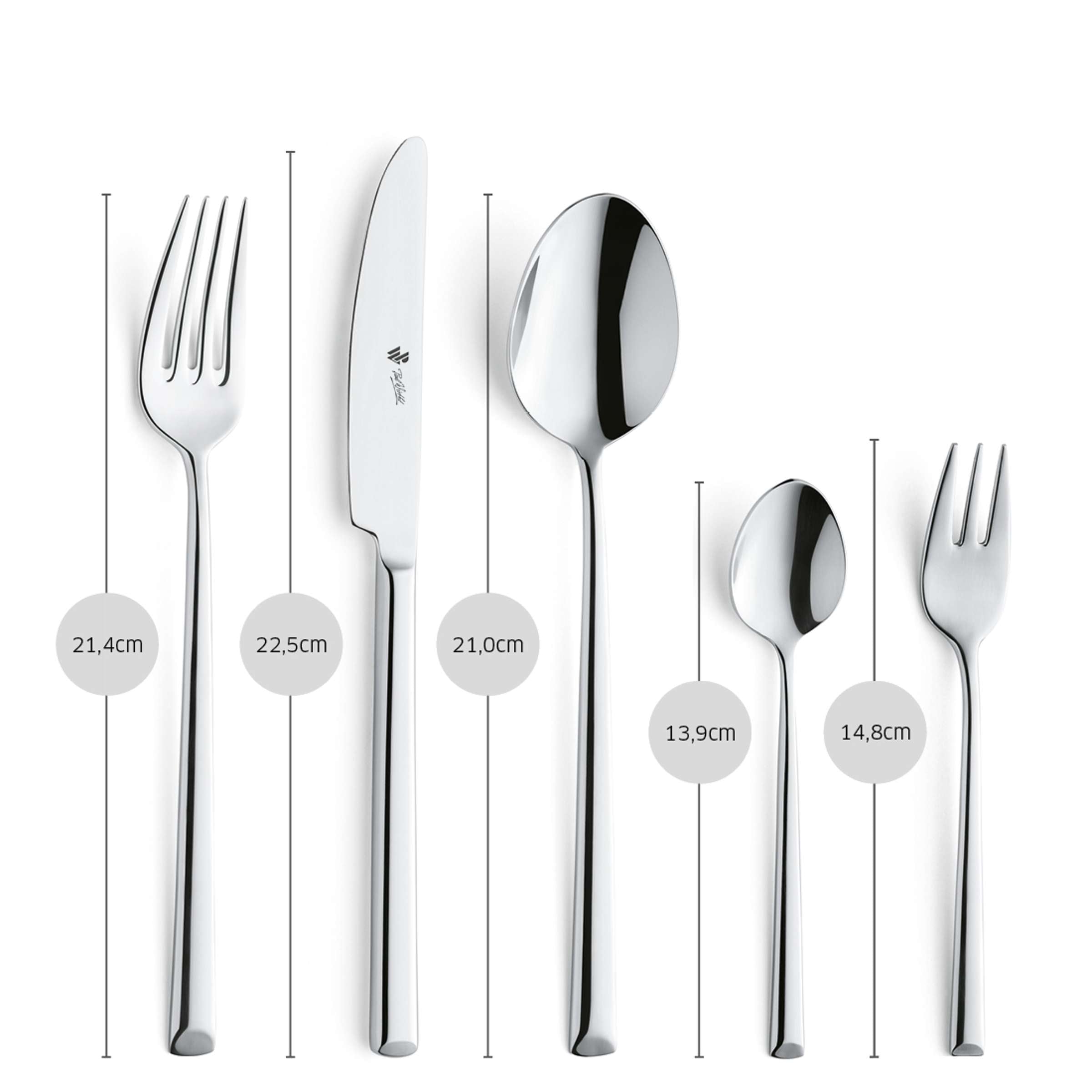 VIVENDI Besteckset 60-teilig von Paul Wirths, Messer, Gabeln und Löffel, elegantes Besteck für den Haushalt