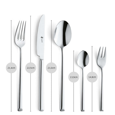VIVENDI Besteckset 60-teilig von Paul Wirths, Messer, Gabeln und Löffel, elegantes Besteck für den Haushalt