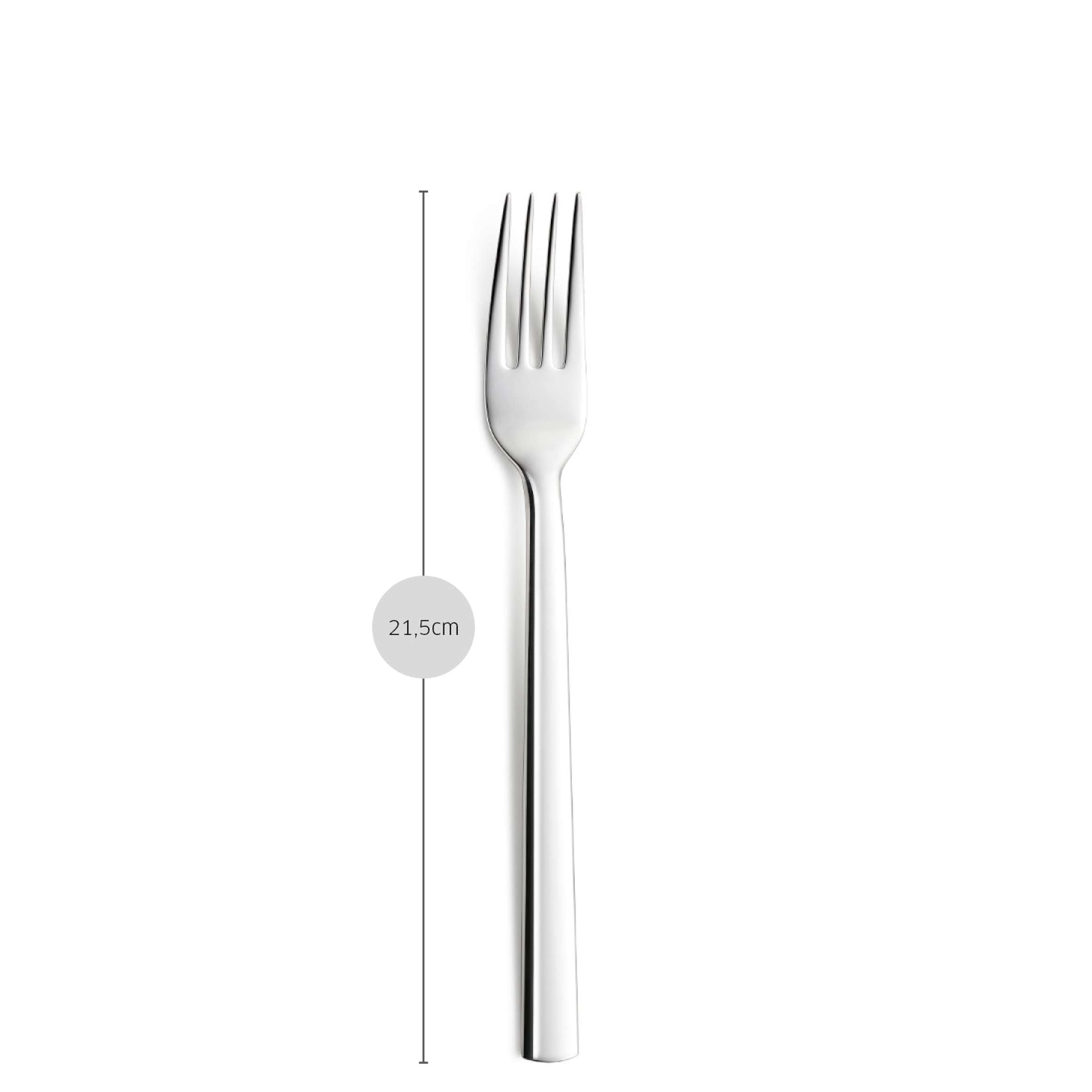 Ein einzelnes AURA Menügabel von Paul Wirths aus Edelstahl, detailreiche Verarbeitung, ideal für elegante Tischgestaltung.
