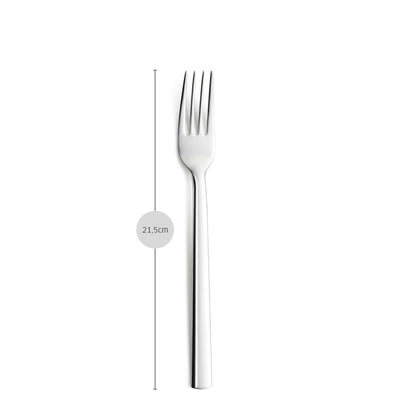 Ein einzelnes AURA Menügabel von Paul Wirths aus Edelstahl, detailreiche Verarbeitung, ideal für elegante Tischgestaltung.