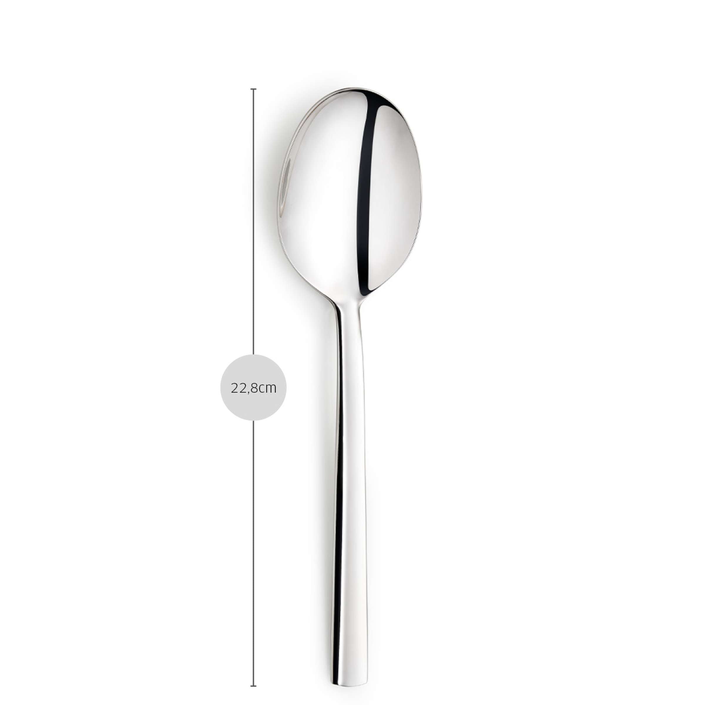 AURA Servierlöffel von Paul Wirths, einzelnes Besteckstück aus Edelstahl mit eleganter Form und poliertem Finish.