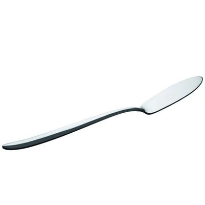 Römisches Fischmesser von Paul Wirths, scharfes Küchenmesser mit Edelstahlklinge für Fischzubereitung, Nahaufnahme.