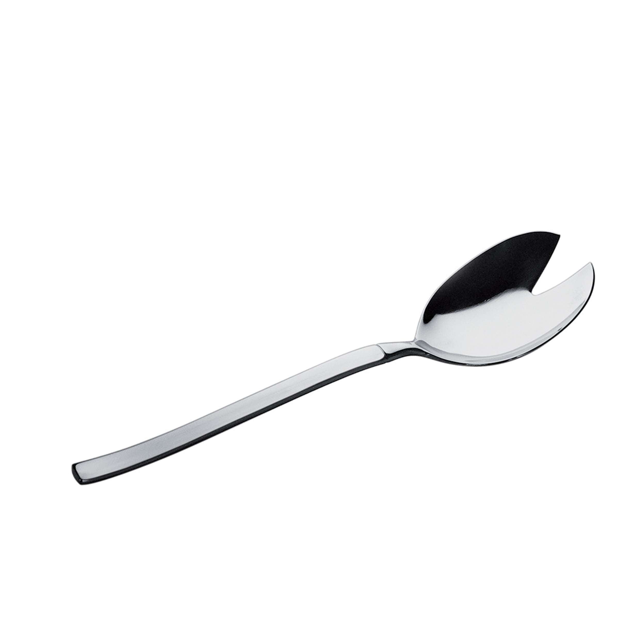 Ein einzelner Paul Wirths Bali Salatgabel aus Edelstahl, mit elegantem Design und gebogener Gabelspitze.