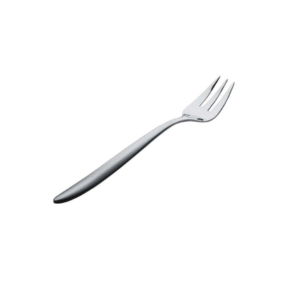Paul Wirths ROMA Kuchengabel, mattierte EinzELgabel aus Besteckset, elegante Edelstahl-Kuchengabel, detaillierte Ansicht