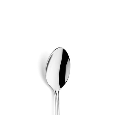 Chippendale Kaffeelöffel von Paul Wirths aus Silber, detailliertes Design, einzelnes Besteckstück auf weißem Hintergrund