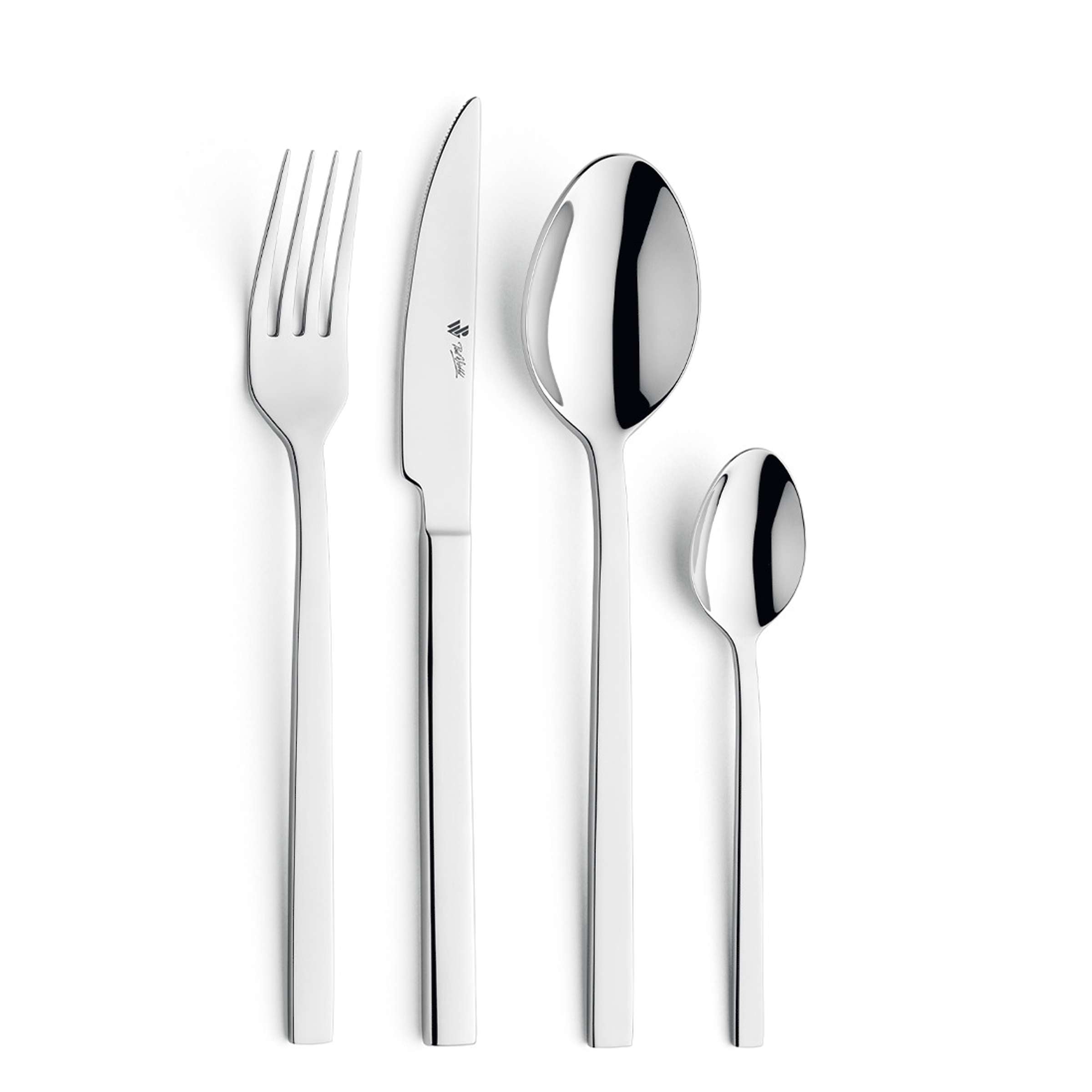 Edles EDGE Besteckset 24-teilig von Paul Wirths, besteht aus Messer, Gabel, Löffel und Teelöffel in elegantem Design.