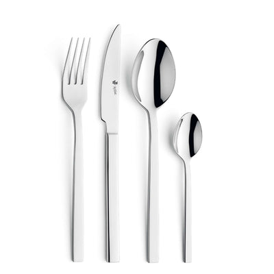 Edles EDGE Besteckset 24-teilig von Paul Wirths, besteht aus Messer, Gabel, Löffel und Teelöffel in elegantem Design.