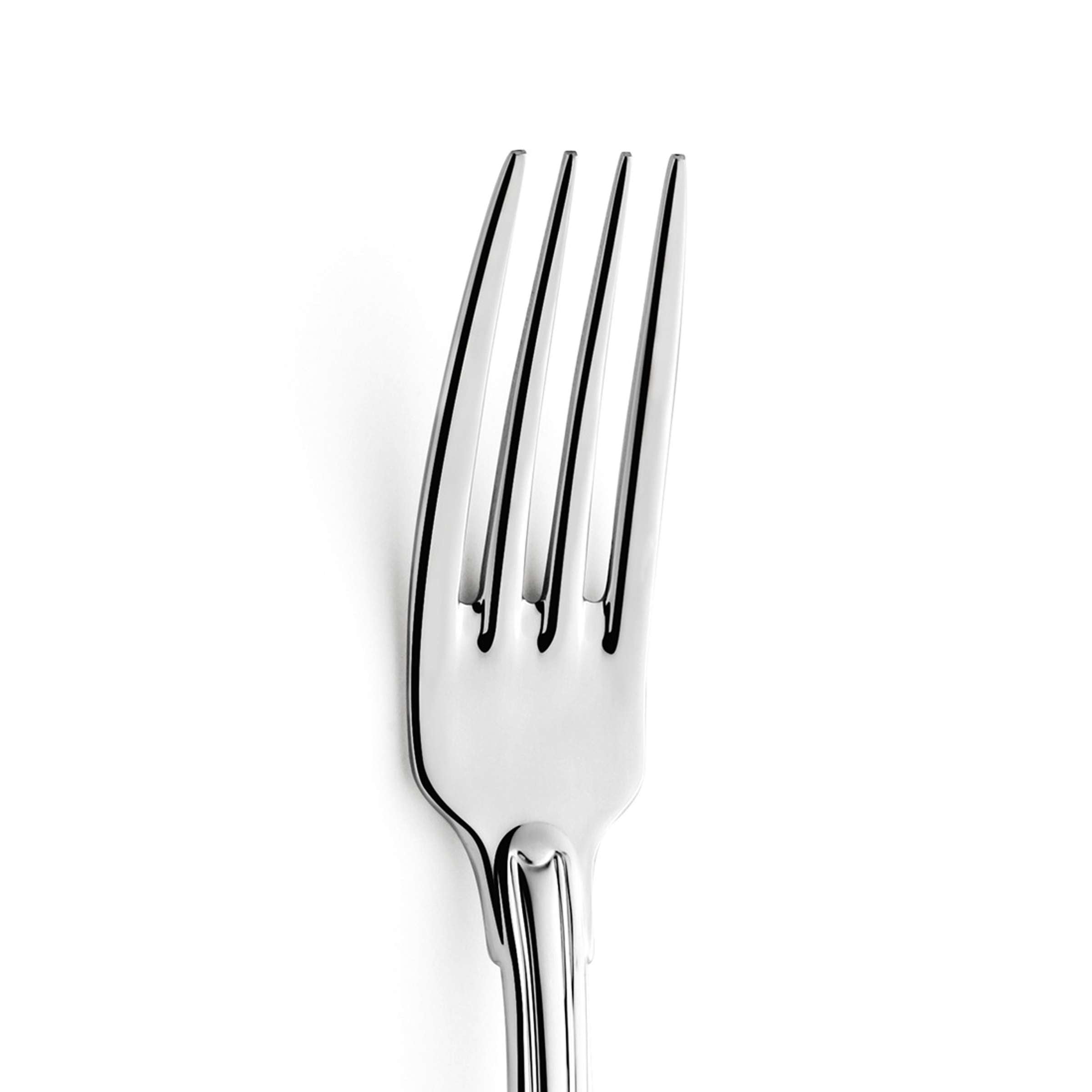 Augsburger Faden Menügabel von Paul Wirths, elegante Edelstahl Gabel mit feinem Fadenmuster für Tischbesteck.