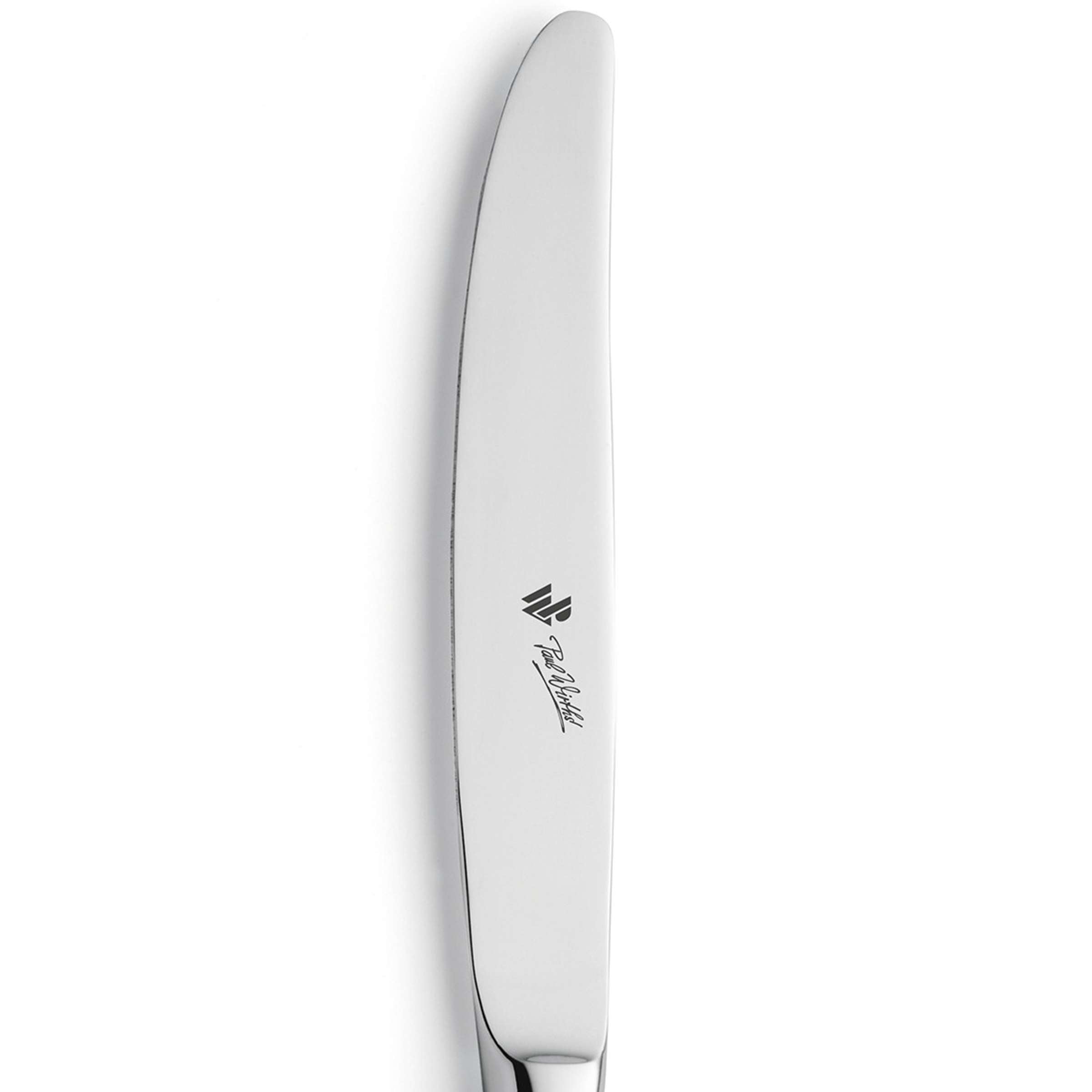 Augsburger Faden Menümesser von Paul Wirths mit Hohlheft, elegantes Messer für das Esstisch-Geschirr, detailreiche Ansicht