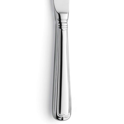 Augsburger Faden Menümesser von Paul Wirths, Hohlheft, elegantes Edelstahlmesser für den Tisch, Nahaufnahme