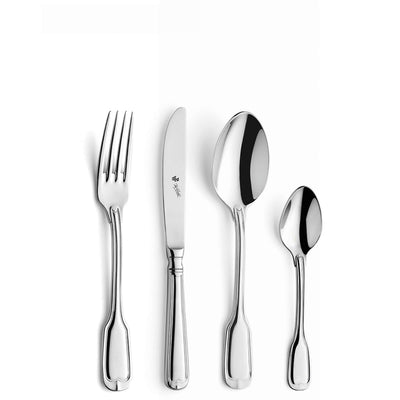 Augsburger Faden Kinderbesteck Set, 4-teilig, Paul Wirths, kindgerechtes Besteck aus Edelstahl mit bunten Griffen.