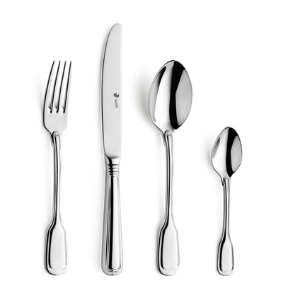 Augsburger Faden Besteckset, 24-teilig, Edelstahl, mit Messer, Gabel, Löffel, elegant für Tischgedeck, von Paul Wirths