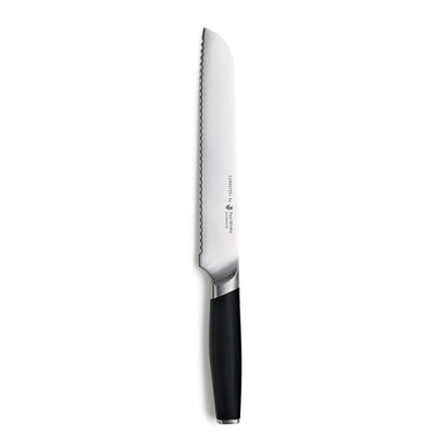 Paul Wirths CERASTEEL Brotmesser, scharfes Küchenmesser mit rostfreier Klinge, zum Schneiden von Brot, Nahaufnahme.
