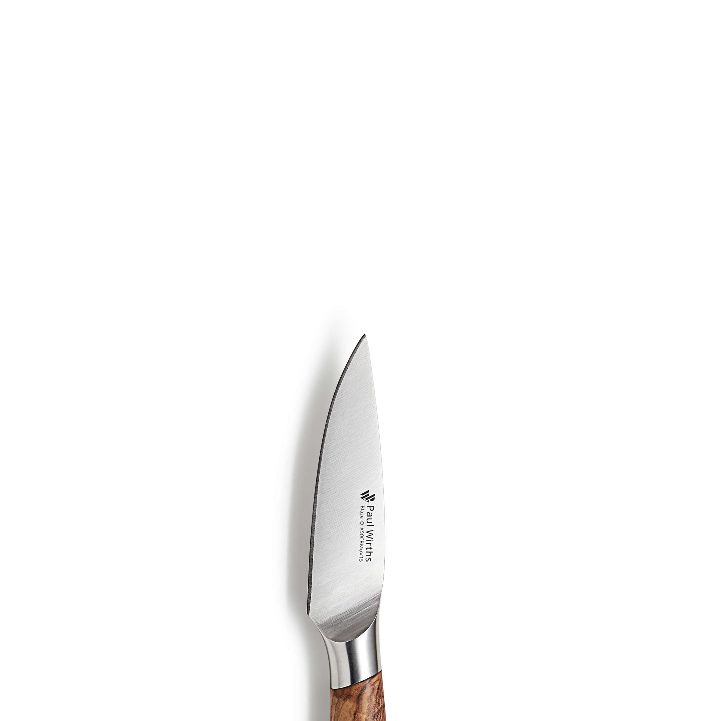 Schälmesser von Paul Wirths, scharfes Küchenmesser mit Holzgriff, ideal zum Schälen und Schneiden von Obst und Gemüse
