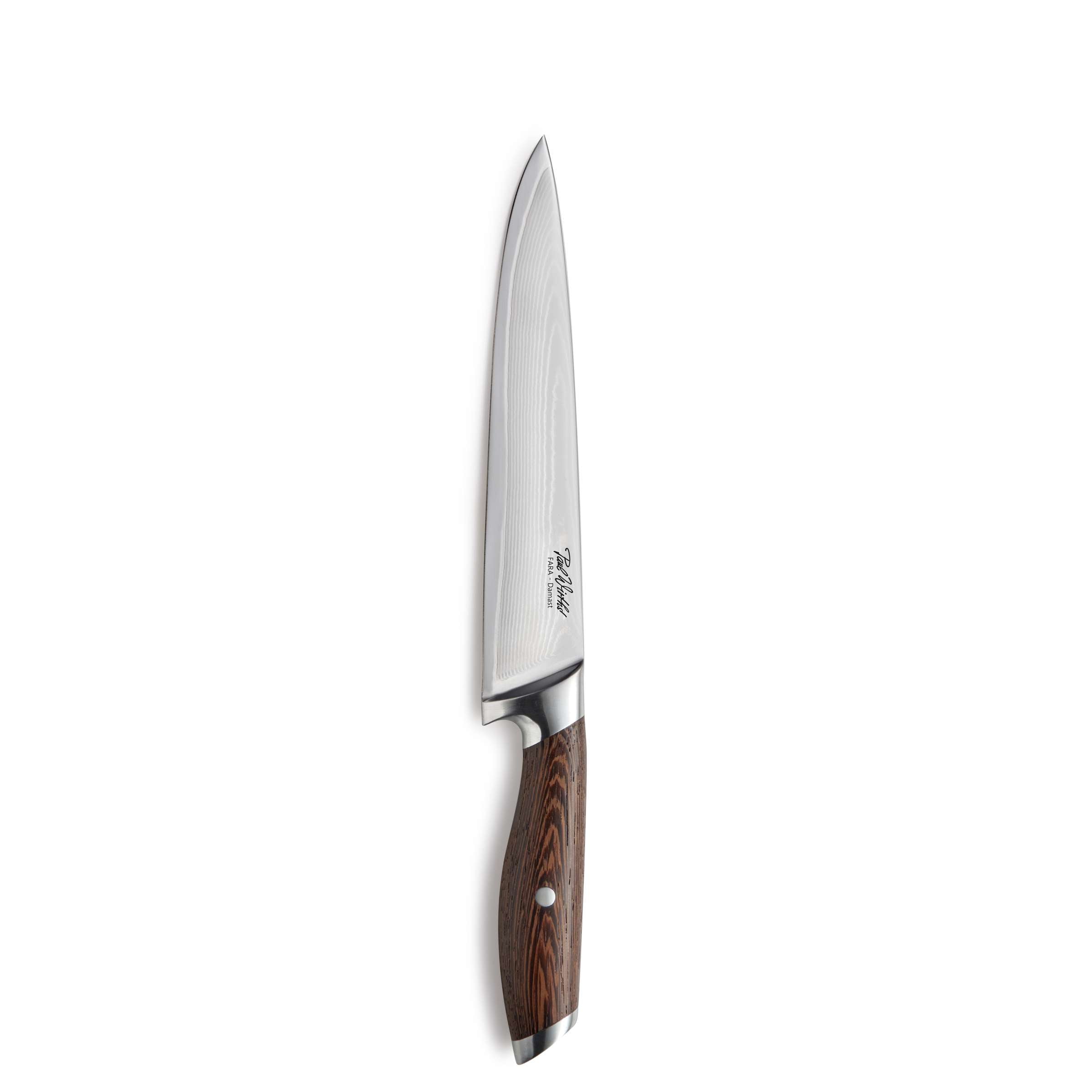 Schmales FARA Tranchiermesser von Paul Wirths mit scharfer Klinge zum Tranchieren von Fleisch, in einer Küchenumgebung.