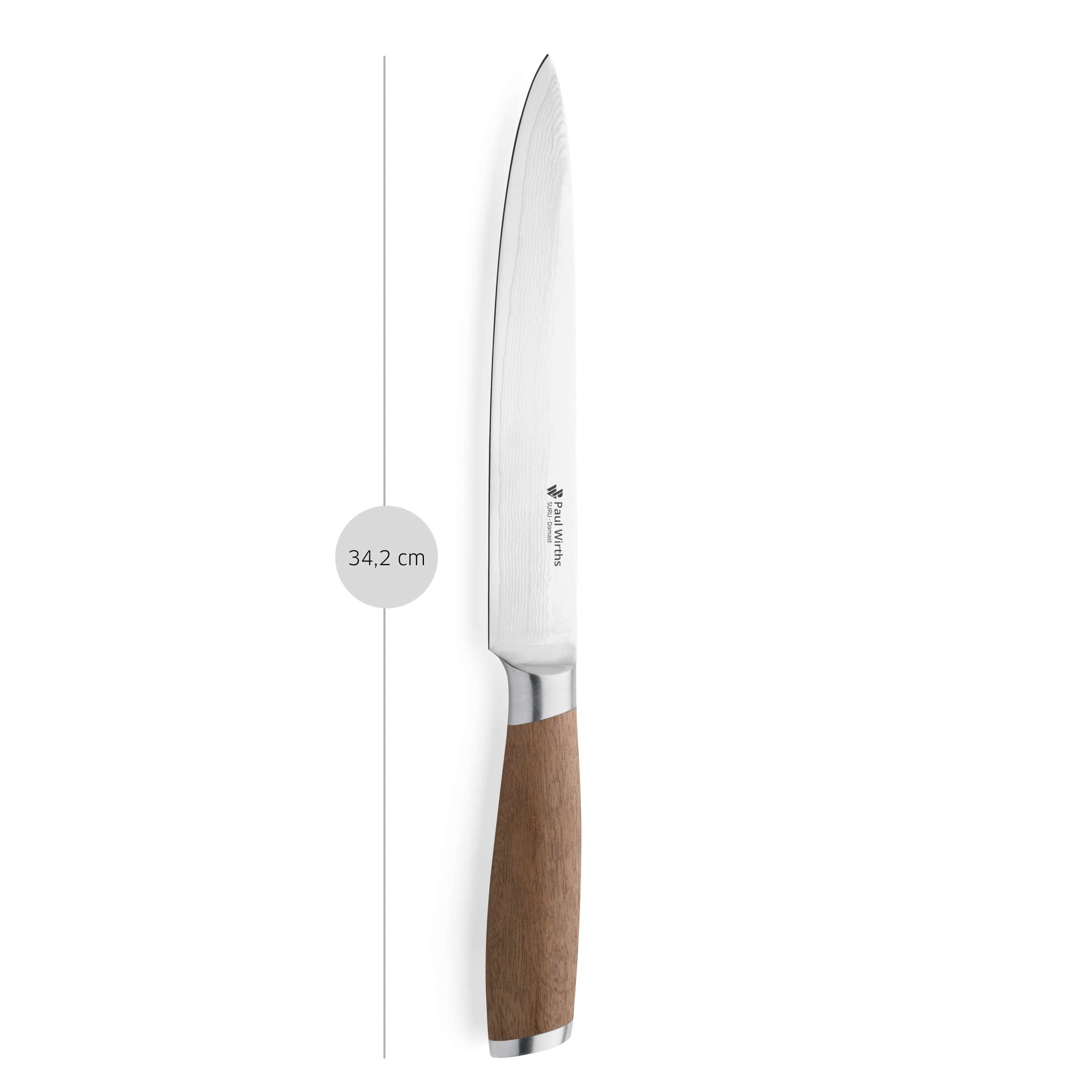 SURU Tranchiermesser von Paul Wirths, Küchenmesser mit scharfer Klinge für präzises Tranchieren, auf weißem Hintergrund.