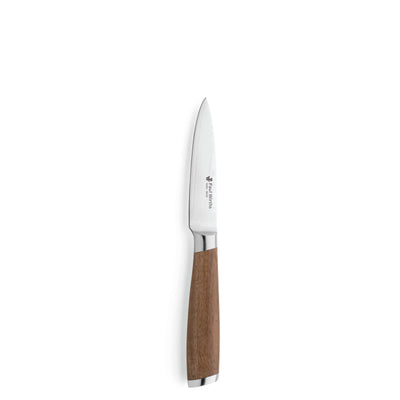 Paul Wirths SURU Gemüsemesser, scharfes Küchenmesser aus rostfreiem Stahl, ideal zum Schneiden von Gemüse, Nahaufnahme des Messers