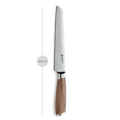 SURU Brotmesser von Paul Wirths, Küchenmesser mit langer Klinge zum Schneiden von Brot und Backwaren, auf weißem Hintergrund.