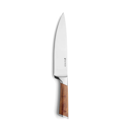 Paul Wirths Acacia Messerblock mit fünf Messern aus Akazienholz, stilvoller Messerständer für Küchenmesser.