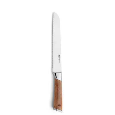Acacia Messerblock mit 5 Messern von Paul Wirths, Holzblock für Küchenmesser, stilvoll und funktional