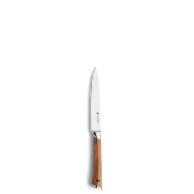 Acacia Messerblock von Paul Wirths mit fünf Messern, elegantes Holzdesign, perfekt für Küchenaufbewahrung und Schneiden.