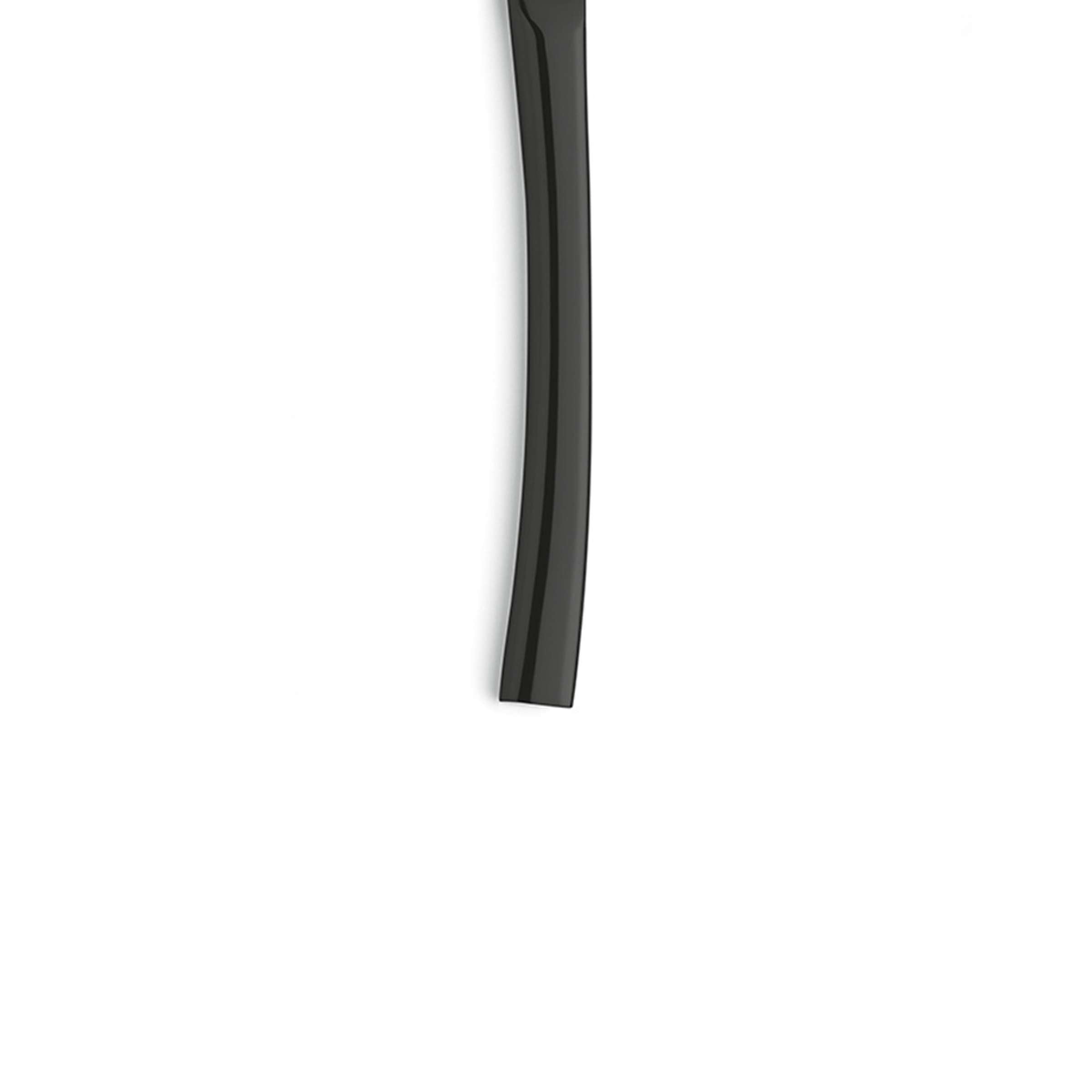 Schwarzes Vollheft-Messer von Paul Wirths, SWING Menümesser mit PVD-Beschichtung, elegantes Besteckstück, Nahaufnahme