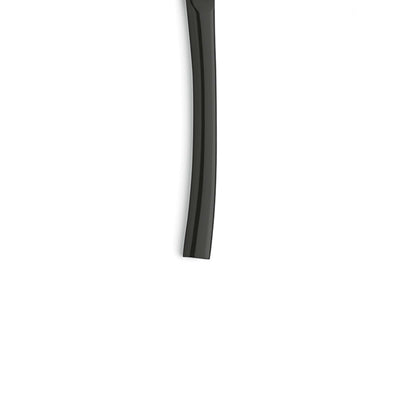 Schwarzes Vollheft-Messer von Paul Wirths, SWING Menümesser mit PVD-Beschichtung, elegantes Besteckstück, Nahaufnahme