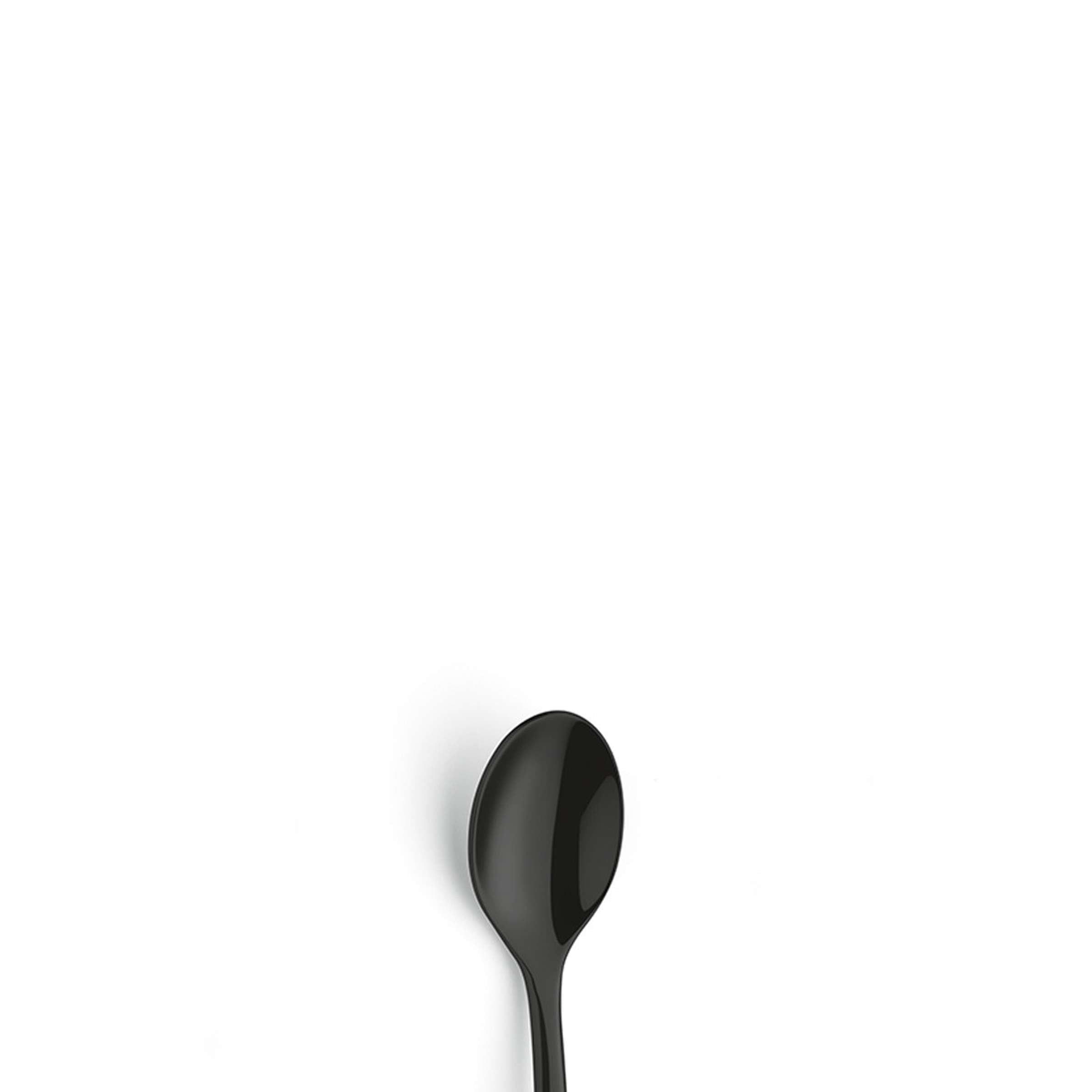 Schwarzer SWING Kaffeelöffel von Paul Wirths aus PVD beschichtet, elegantes Besteckstück für Kaffee und Getränke.