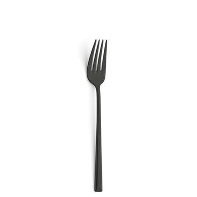 VIVENDI Menügabel von Paul Wirths, schwarze PVD-beschichtete Speisegabel, modernes Besteck, hochwertiges Cutlery-Item