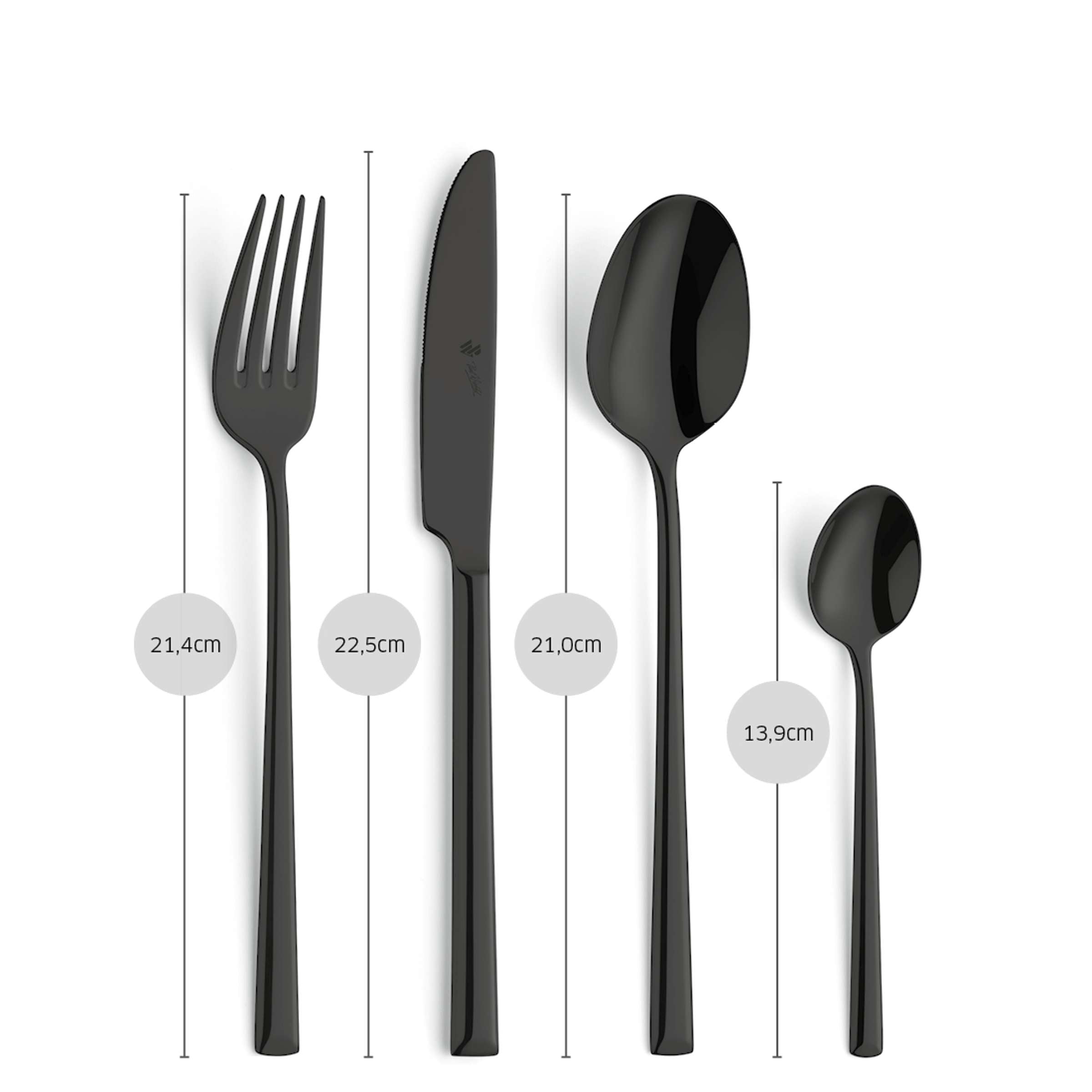 VIVENDI Besteckset 24-teilig PVD schwarz