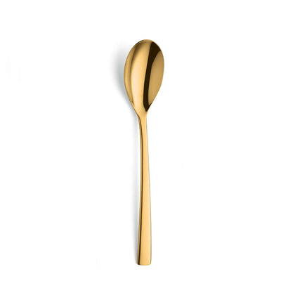 SWING Menülöffel von Paul Wirths aus PVD gold, eleganter Esslöffel mit glänzendem Finish und modernem Design.