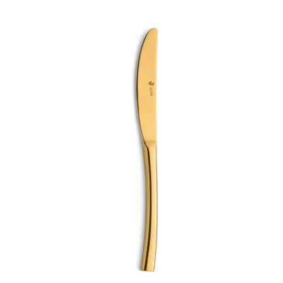 Paul Wirths SWING Menümesser Vollheft mit PVD-Goldbeschichtung, scharfes Messer für den gedeckten Tisch, elegantes Design
