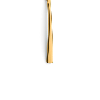 Goldener Kaffeelöffel von Paul Wirths aus PVD-beschichtetem Besteck, elegantes Einzelstück mit glänzender Oberfläche.