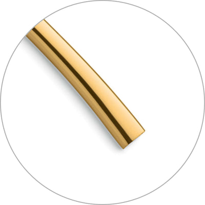 Paul Wirths SWING Menümesser aus Vollheftstahl mit goldener PVD-Beschichtung, Detailaufnahme des hochwertigen Messers