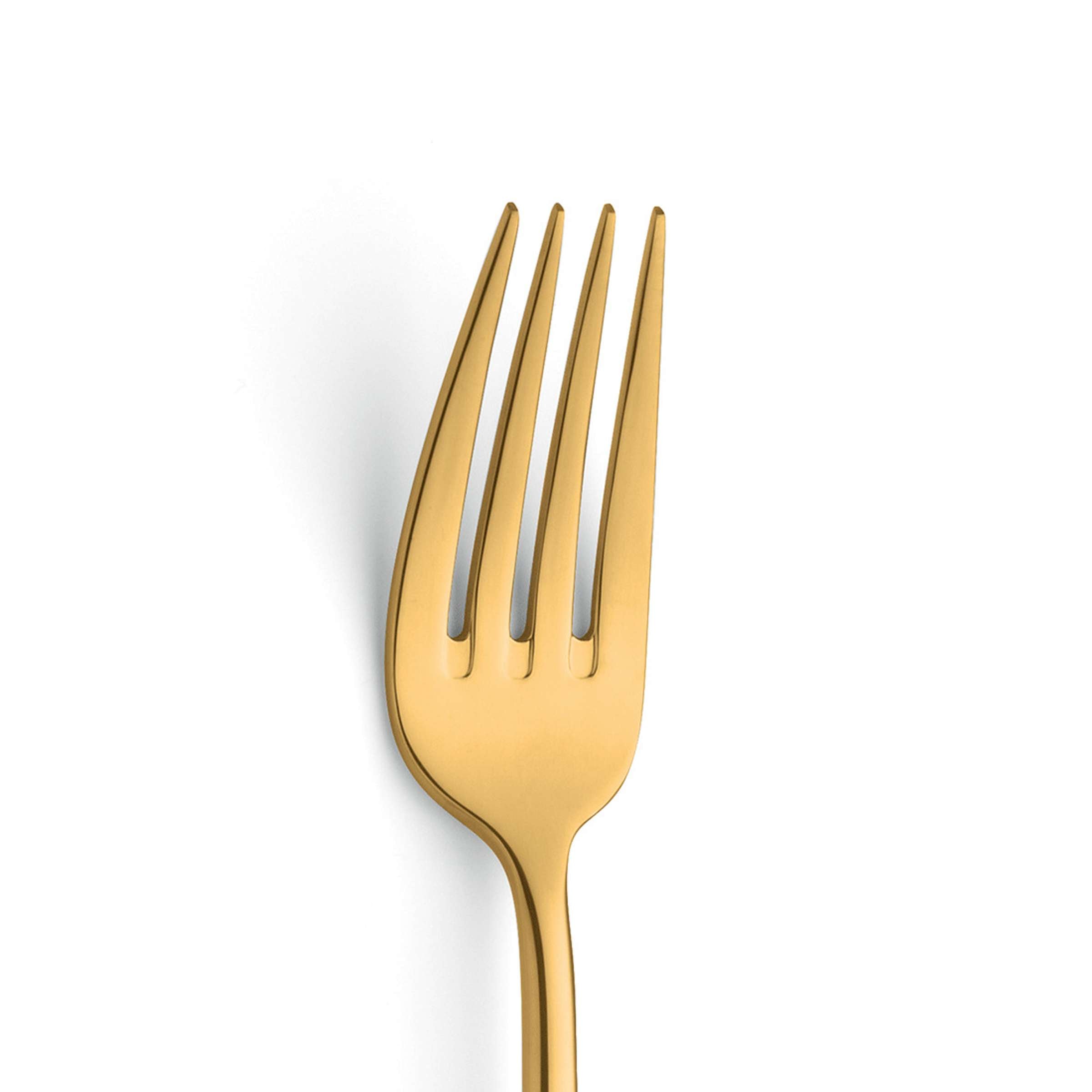 VIVENDI Menügabel von Paul Wirths, goldfarbene PVD-Beschichtung, elegantes Besteckstück, glänzendes Design, hochwertiges Essbesteck