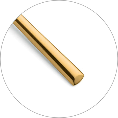 VIVENDI Menümesser von Paul Wirths, Vollheft, PVD-Gold, elegantes Messer mit goldener Klinge und Griff, Nahaufnahme