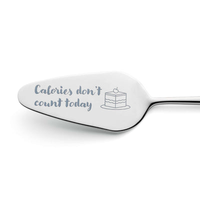 VIVENDI Tortenheber "Calories don't count today" von Paul Wirths, eleganter Kuchengabel mit Aufdruck, hochwertiges Besteckstück