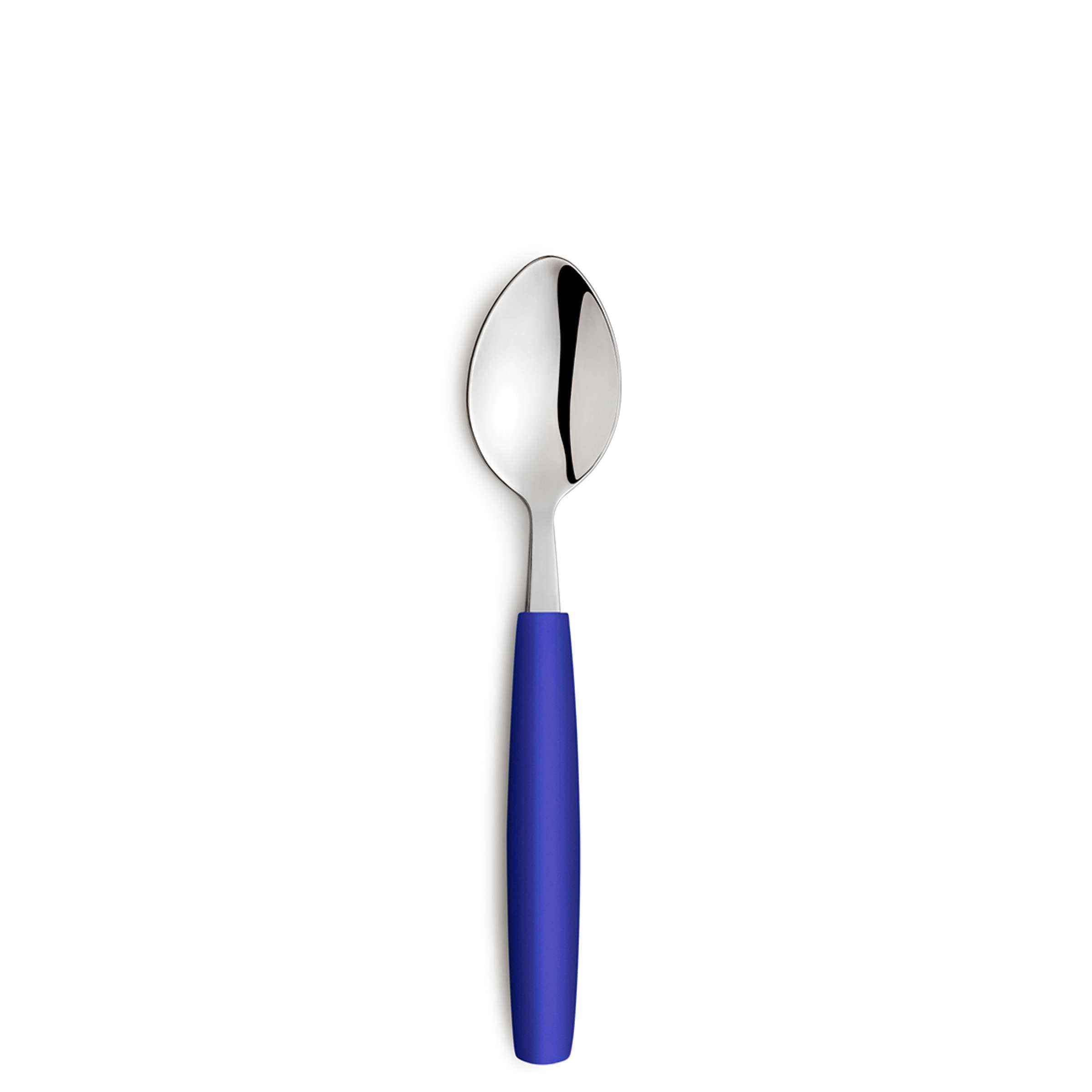 Amefa VALOA Besteckset 16-teilig in royalblau mit Gabeln, Messern, Löffeln auf hellen Hintergrund, modernes Design