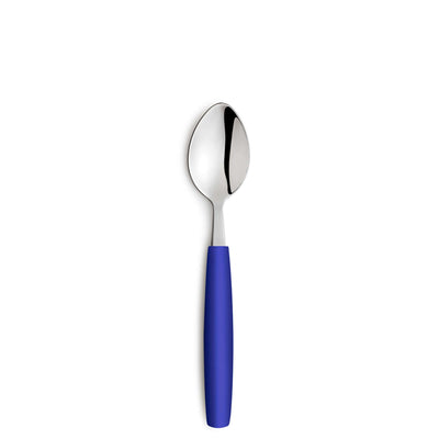 Amefa VALOA Besteckset 16-teilig in royalblau mit Gabeln, Messern, Löffeln auf hellen Hintergrund, modernes Design