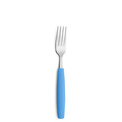 Amefa VALOA 16-teiliges hellblaues Besteckset mit Gabel, Messer, Löffel und Teelöffel, modernes Design, hochwertige Edelstahloptik